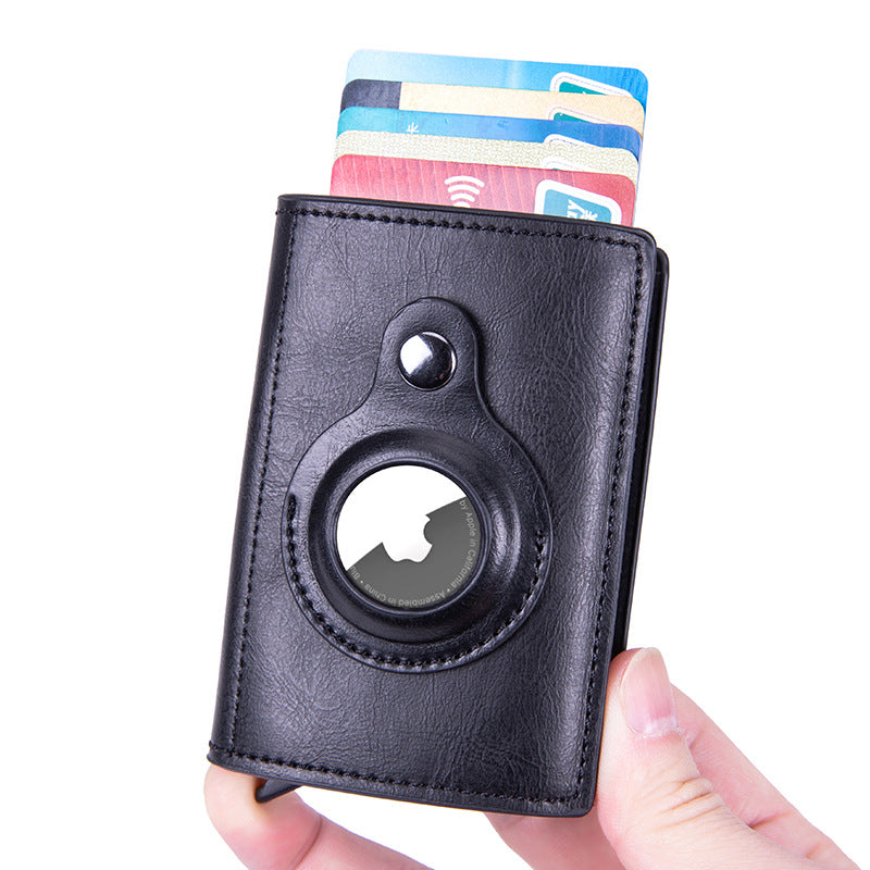 TravelEase Airtag Leather Holder — Track Your Luggage Anywhere