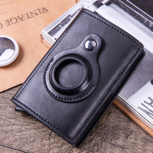 TravelEase Airtag Leather Holder — Track Your Luggage Anywhere