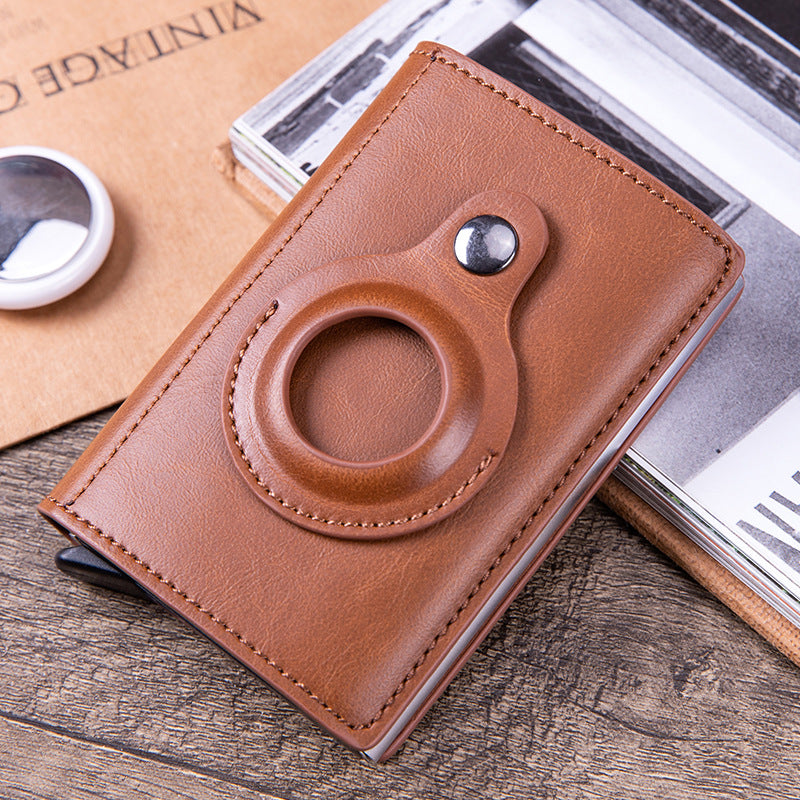 TravelEase Airtag Leather Holder — Track Your Luggage Anywhere