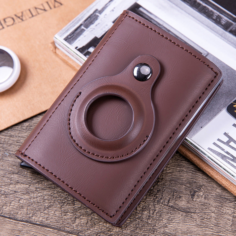 TravelEase Airtag Leather Holder — Track Your Luggage Anywhere