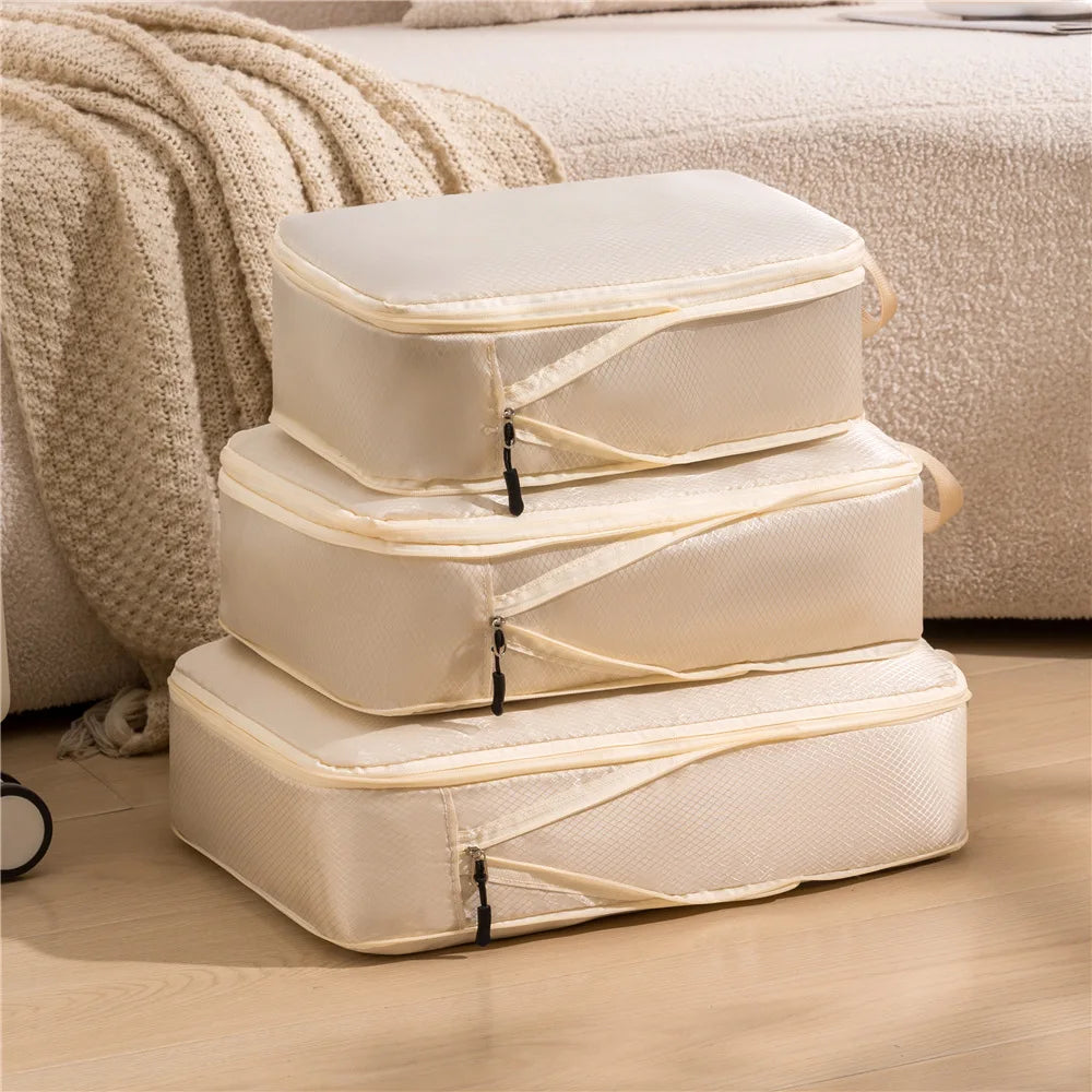 TravelEase™ Compression Packing Cubes (3-Piece Set)
