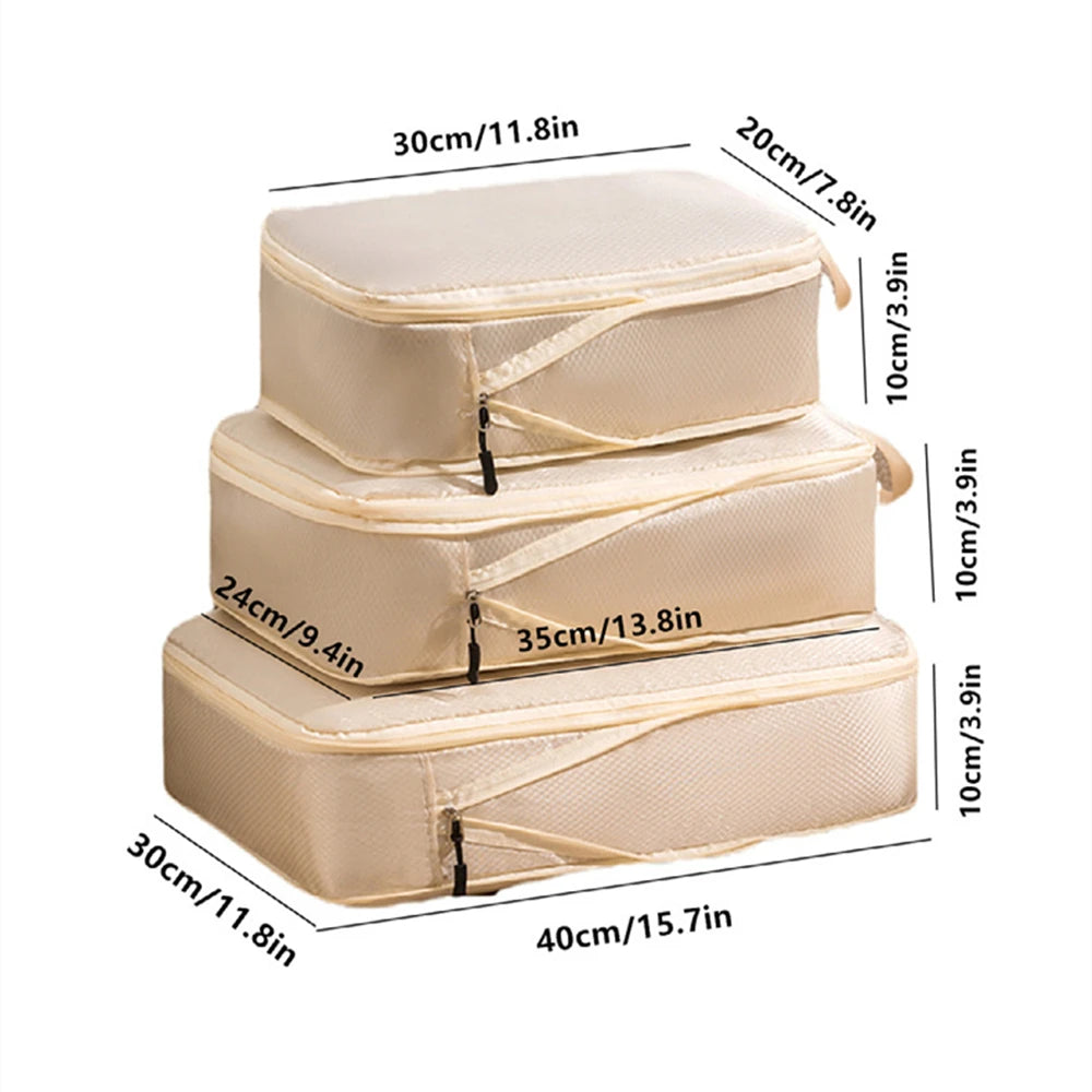 TravelEase™ Compression Packing Cubes (3-Piece Set)